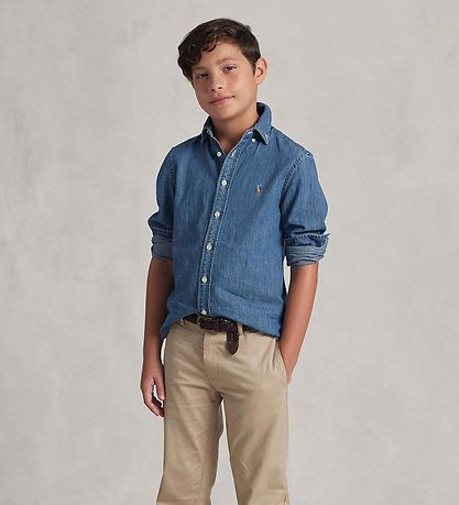 Polo Ralph Lauren Skyrta - Gallaefni - Blátt