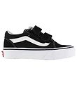 Vans Shoes - Old Skool - Black/White w. Velcro