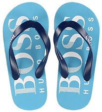 BOSS Slippers - Turkoois/Navy
