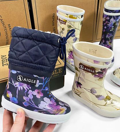 Aigle Thermo Boots - Giboulee - Dark Flower