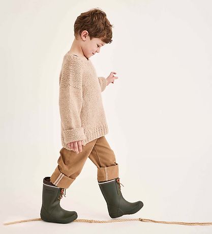 Bisgaard Thermo Boots - Army Green/Brown w. Laces