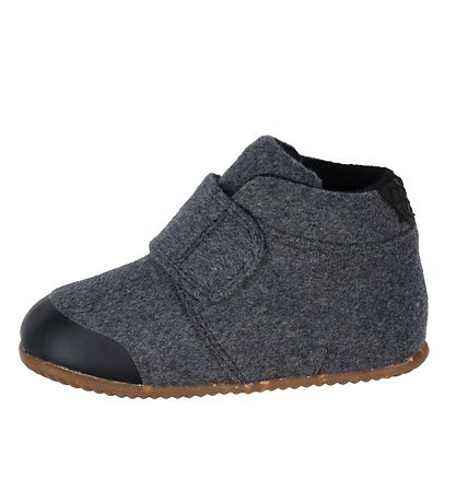 Woden Slippers - Kim - Felt - Dark Grey Melange