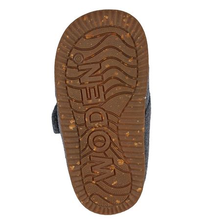 Woden Slippers - Kim - Felt - Dark Grey Melange