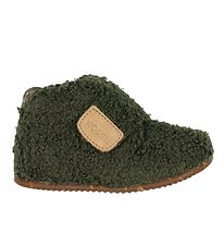 Woden Slippers - Kim - Teddy - Dark Olive