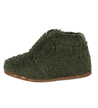 Woden Slippers - Kim - Teddy - Dark Olive