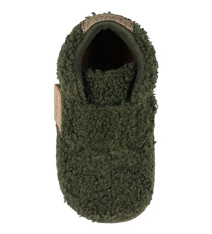 Woden Slippers - Kim - Teddy - Dark Olive