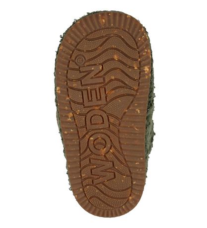 Woden Slippers - Kim - Teddy - Dark Olive