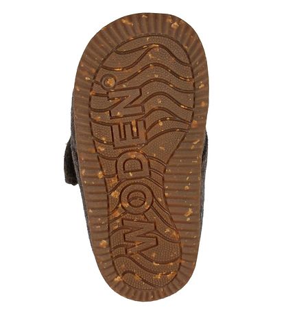 Woden Inniskór - Kim - Felt - Brown Blandað