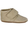 Pom Pom Soft Sole Leather Shoes - Gold Glitter