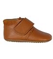 Pom Pom Soft Sole Leather Shoes - Camel