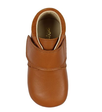 Pom Pom Soft Sole Leather Shoes - Camel