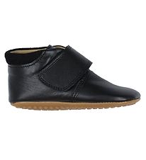 Pom Pom Soft Sole Leather Shoes - Black
