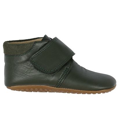 Pom Pom Soft Sole Leather Shoes - Green