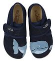 Living Kitzbühel Slippers - Dark Blue w. Whale
