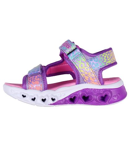 Skechers Sandals w. Light - Flutter Hearts - Lavender/Multi