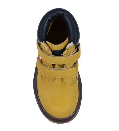 Tommy Hilfiger Boots - Velcro Bootie - Ocher/Blue