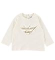 Emporio Armani Genser - Hvit/Brun m. Logo