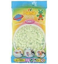 Hama Midi Beads - 1000 pcs - 55 Glow-In-The-Dark Green