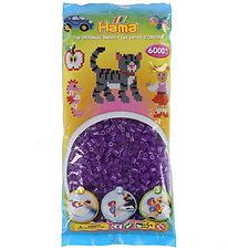 Hama Midi Beads - 6000 pcs - 24 Transparent Purple