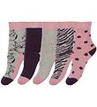 Minymo Strumpor - 5-pack - Grå/Rosa