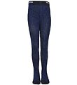 Melton Tights - Bamboo - Blue w. Glitter