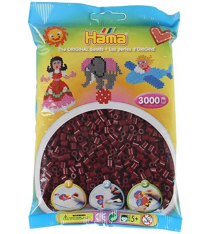 Hama Midi Beads - 3000 pcs - 30 Dark Red