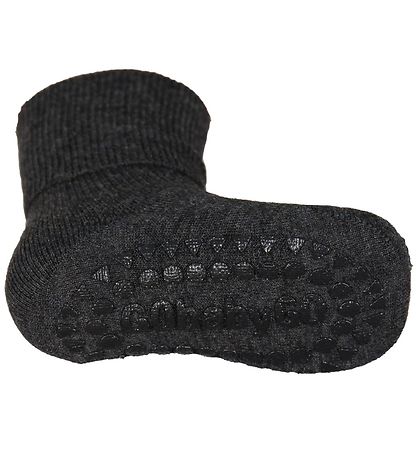 GoBabyGo Sokken - Anti-Slip - Bamboe - Donkergrijs
