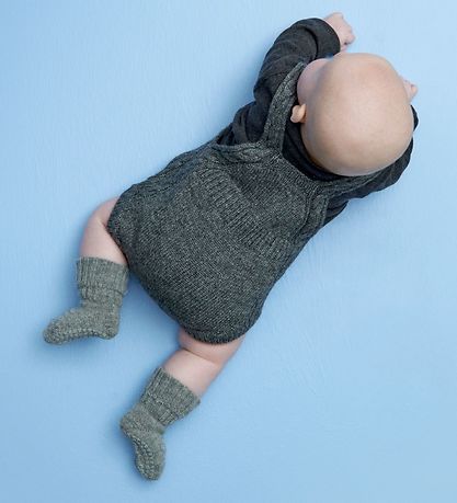 GoBabyGo Socks - Non-Slip - Wool - Grey Melange