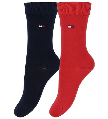 Tommy Hilfiger Sokkar - 2 Pakki - Basic - Rautt/Dökkblátt