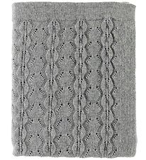 Nørgaard Madsens Blanket - Knitted - 75x100 - Wool - Grey