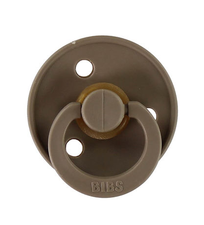 BIBS Colour Pacifiers - Size 2 - 2-Pack - Round - Dark Oak/Blush