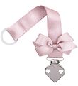 Little Wonders Pacifier Clip - Pink Glitter w. Bow/Heart