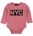 Petit by Sofie Schnoor Bodysuit L/æ - Dark Pink w. NYC