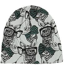 Petit by Sofie Schnoor Beanie - Dusty Green w. Zebras