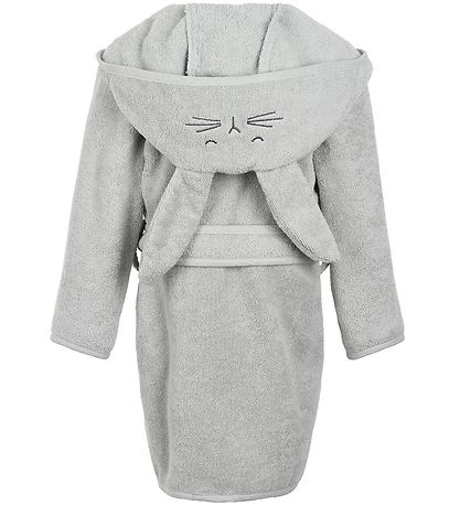 Pippi Baby Bathrobe - Gray w. Rabbit