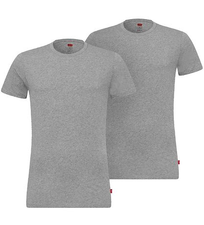 Levis T-Shirt - 2er-Pack - Crew Neck - Graumeliert