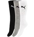 Puma Socks - 3-Pack - Sport - White/Grey Melange/Black
