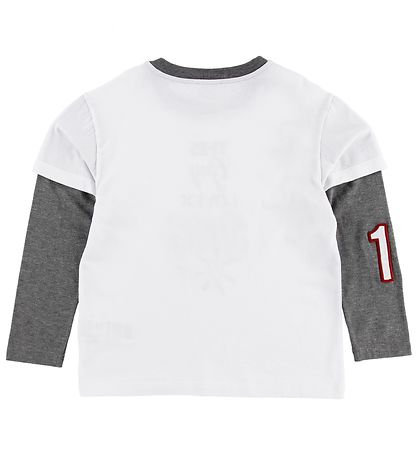 Dolce & Gabbana Blouse - Millennials - White/Grey w. Print/Patch