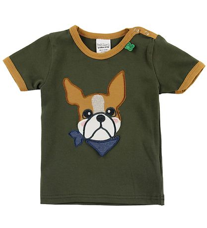 Freds World T-Shirt - Armygrün mit Bulldog