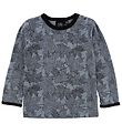 Petit by Sofie Schnoor Blouse - Wool/Cotton - Blue w. Leaves