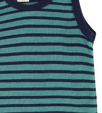 Engel Undershirt - Wool/Silk - Ice-blue/Navy-blue
