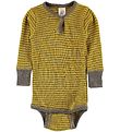 Engel Body L/S - Wool/Silk - Saffron/Walnut