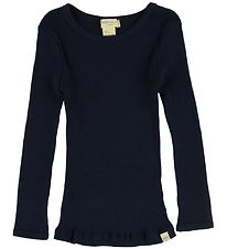 Minimalisma Blouse - Bergen - Silk/Cotton - Dark Blue