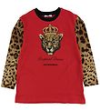 Dolce & Gabbana Long Sleeve Top - Animal - Red/Leopard