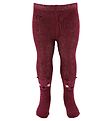 Melton Tights - Plum w. Mouse
