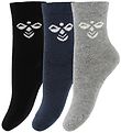Hummel Socks - HMLSutton - 3-Pack - Black/Navy/Grey Melange