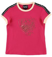 EA7 T-skjorte - Rosa m. Trykk/Logostripe