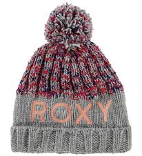Roxy Húfa - Prjónað - Grátt M. dúsk/Lógó