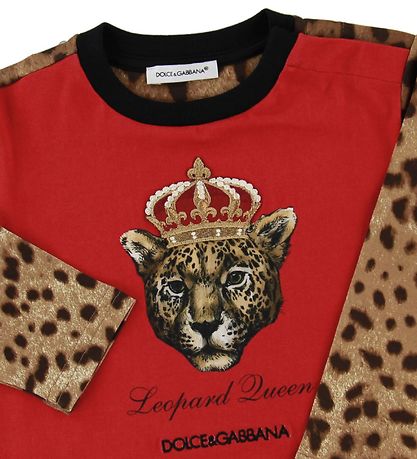 Dolce & Gabbana Blússa - Dýr - Rautt M. Leopard