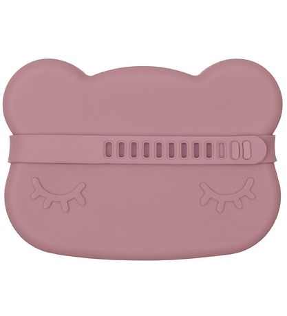 We Might Be Tiny Snackbox - Bear - Silicone - Dusty Rose